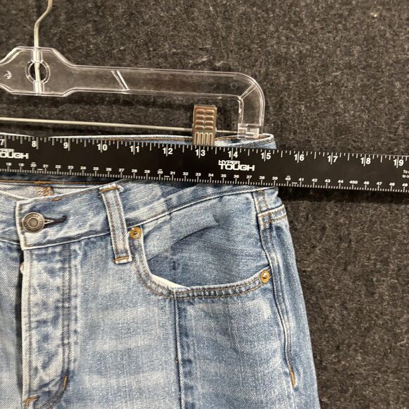 American Eagle Vintage Hi-Rise Jeans Women's 8 Blue Two Tone Button Fly Denim - Picture 10 of 13